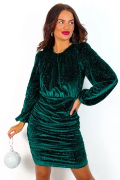 Shine On You - Forest Sparkle Ruched Mini Dress 14 Shine On You - Forest Sparkle Ruched Mini Dress -Glamoros Clothing Shop ShineOnYou ForestSparkleRuchedMiniDress 5