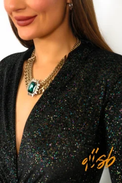 Simple And Elegant - Black Multi Glitter Midi Dress -Glamoros Clothing Shop SimpleAndElegant BlackMultiGlitterMidiDress6