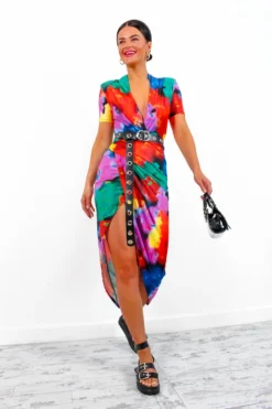 Simple And Elegant - Multi Printed Midi Dress -Glamoros Clothing Shop SimpleAndElegant MultiPrintedMidiDress 4