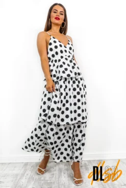 Spots Your Problem? - White Polka Dot Maxi Dress -Glamoros Clothing Shop SpotsYourProblem WhitePolkaDotMaxiDress 5