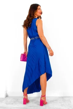 Stay Classy - Cobalt One Shoulder Satin Pleated Midi Dress 9 Stay Classy - Cobalt One Shoulder Satin Pleated Midi Dress -Glamoros Clothing Shop StayClassy CobaltOneShoulderSatinPleatedMidiDress 3