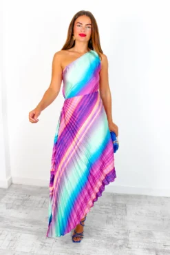Stay Classy - Multi Pastel Ombre One Shoulder Midi Dress 10 Stay Classy - Multi Pastel Ombre One Shoulder Midi Dress -Glamoros Clothing Shop StayClassy MultiPastelOmbreOneShoulderMidiDress 2