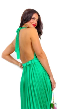 Stolen Moment - Green Halter Neck Pleated Maxi Dress 10 Stolen Moment - Green Halter Neck Pleated Maxi Dress -Glamoros Clothing Shop StolenMoment GreenHalterNeckPleatedMaxiDress 2