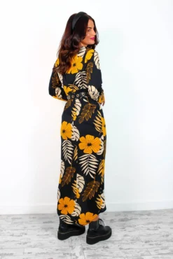 Sweet Life - Black Yellow Floral Maxi Dress -Glamoros Clothing Shop SweetLife BlackYellowFloralMaxiDress 4