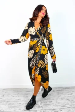 Sweet Life - Black Yellow Floral Maxi Dress -Glamoros Clothing Shop SweetLife BlackYellowFloralMaxiDress 6