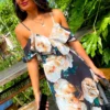 The Hot List - Black Floral Wrap Dress