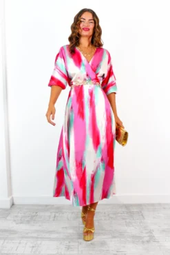 The Finer Things In Life - Cream Pink Print Midi Dress 9 The Finer Things In Life - Cream Pink Print Midi Dress -Glamoros Clothing Shop TheFinerThingsInLife CreamPinkPrintMidiDress 2