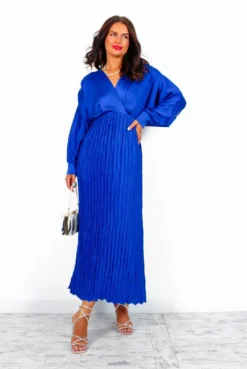 The Next Chapter - Cobalt Pleated Maxi Dress -Glamoros Clothing Shop TheNextChapter CobaltPleatedMaxiDress2