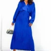 The Next Chapter - Cobalt Pleated Maxi Dress