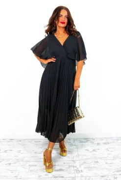Timeless - Black Pleated Maxi Dress -Glamoros Clothing Shop Timeless BlackPleatedMaxiDress 6 3c0eaea0 926b 4e9f ba20 5a94f4ac8493