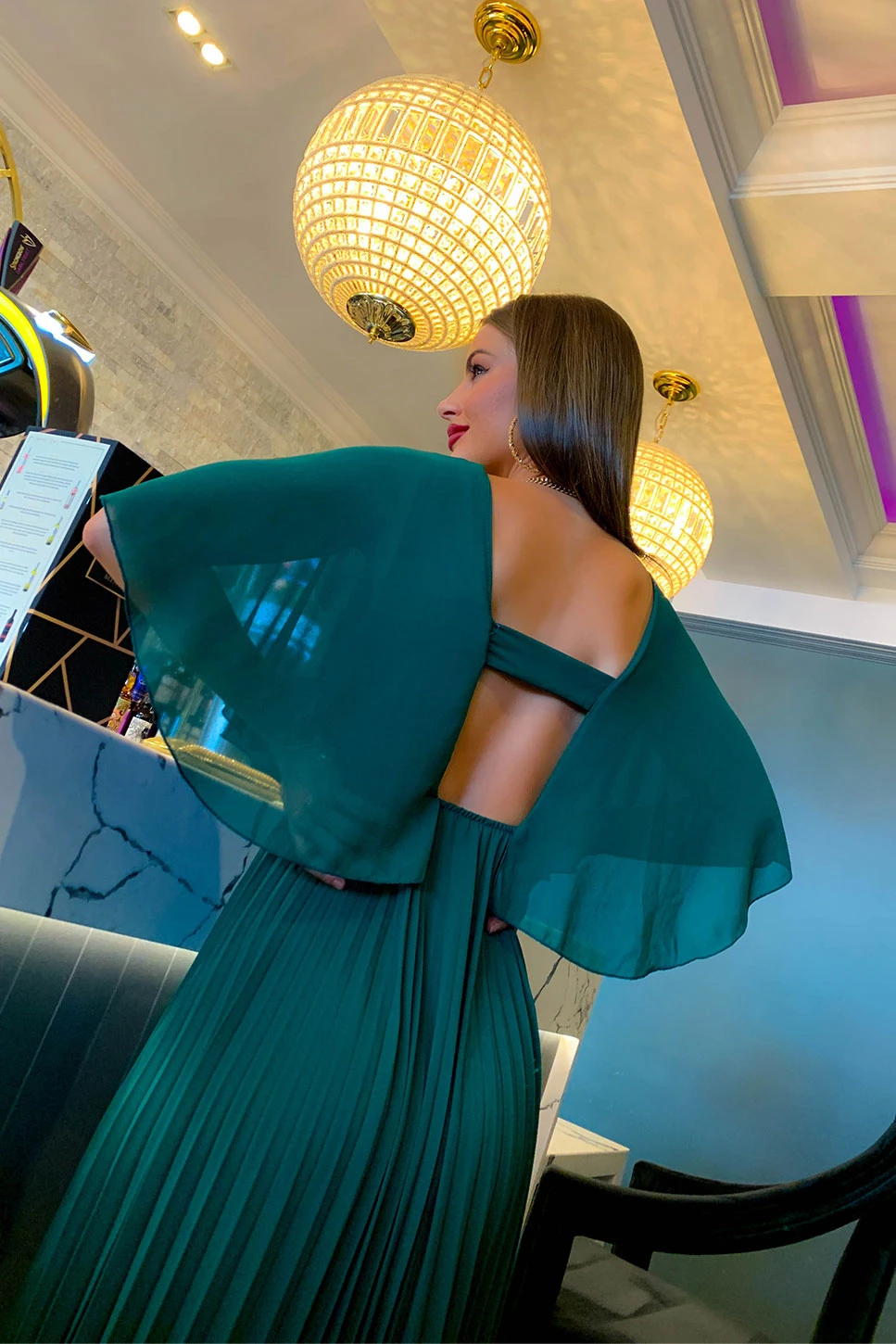 Timeless - Forest Pleated Maxi Dress 2 Timeless - Forest Pleated Maxi Dress - Image 2