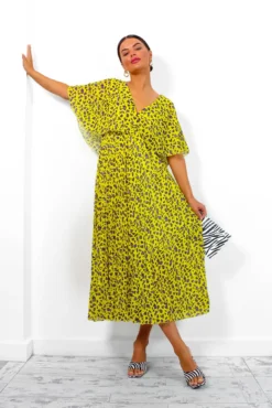 Timeless - Yellow Purple Leopard Pleated Maxi Dress 10 Timeless - Yellow Purple Leopard Pleated Maxi Dress -Glamoros Clothing Shop Timeless YellowPurpleLeopardPleatedMaxiDress 4