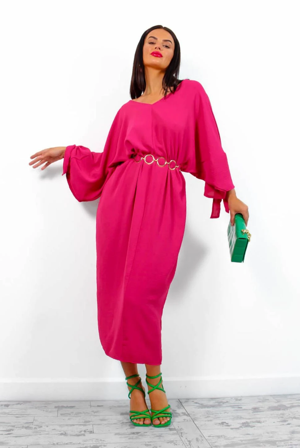 V My Baby - Fuchsia Maxi Dress 1 V My Baby - Fuchsia Maxi Dress