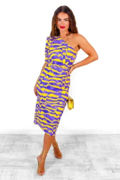 Wanderin Free - Lilac Yellow Abstract One Shoulder Midi Dress 12 Wanderin Free - Lilac Yellow Abstract One Shoulder Midi Dress -Glamoros Clothing Shop Wanderin Free LilacYellowAbstractOneShoulderMidiDress 3