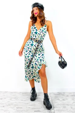 Wild About You - Cream Green Leopard Print Midi Dress -Glamoros Clothing Shop WildAboutYou CreamGreenLeopardPrintMidiDress 3