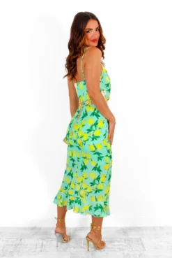 Wild About You - Green Lemon Print Midi Dress -Glamoros Clothing Shop WildAboutYou GreenLemonPrintMidiDress 4