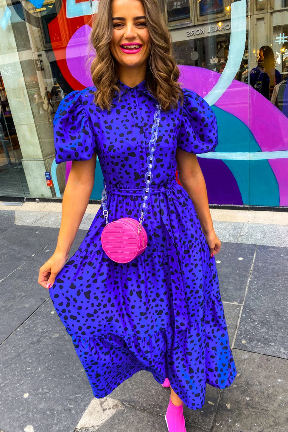 All Eyes On Me - Blue Print Midi Dress 1 All Eyes On Me - Blue Print Midi Dress