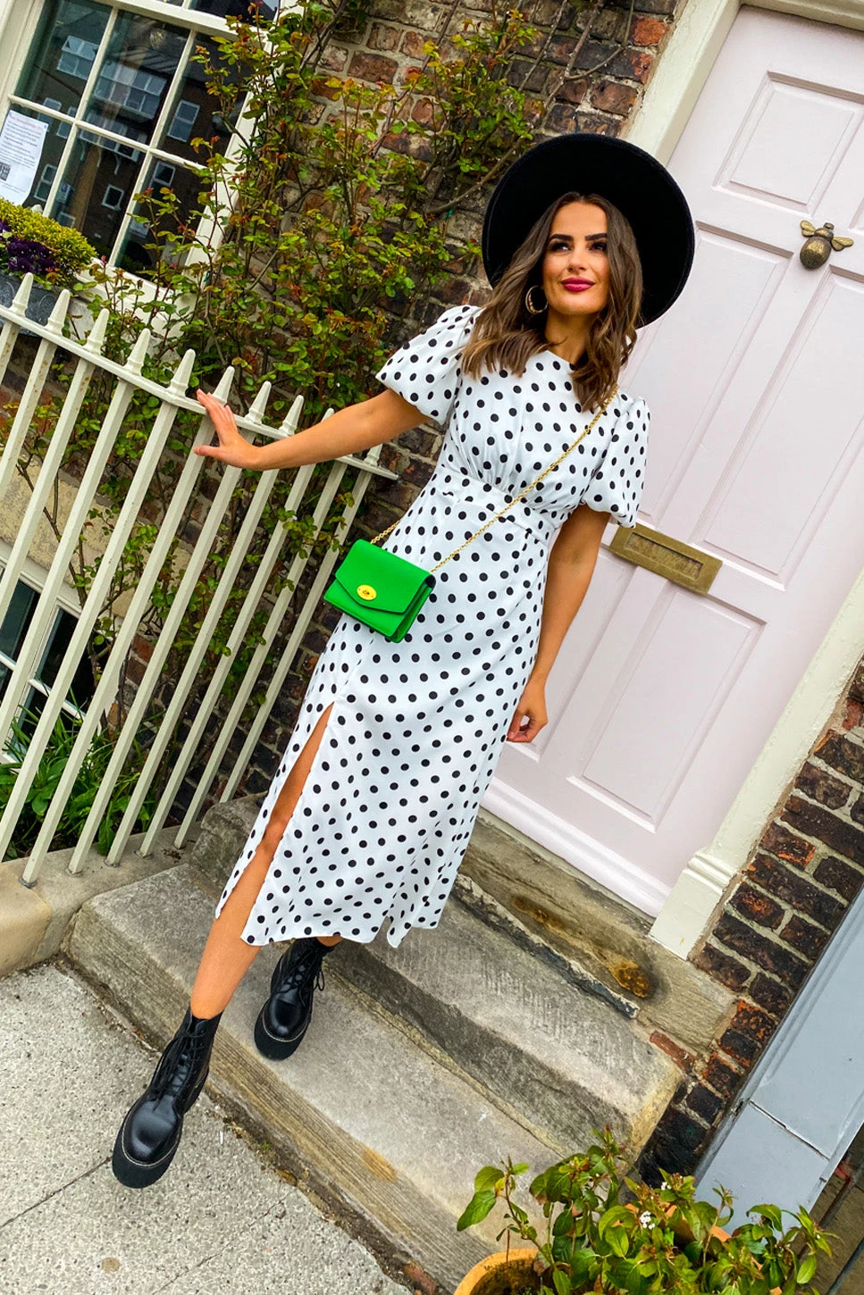 Meet Me Outside - White Polka Dot Midi Dress 1 Meet Me Outside - White Polka Dot Midi Dress